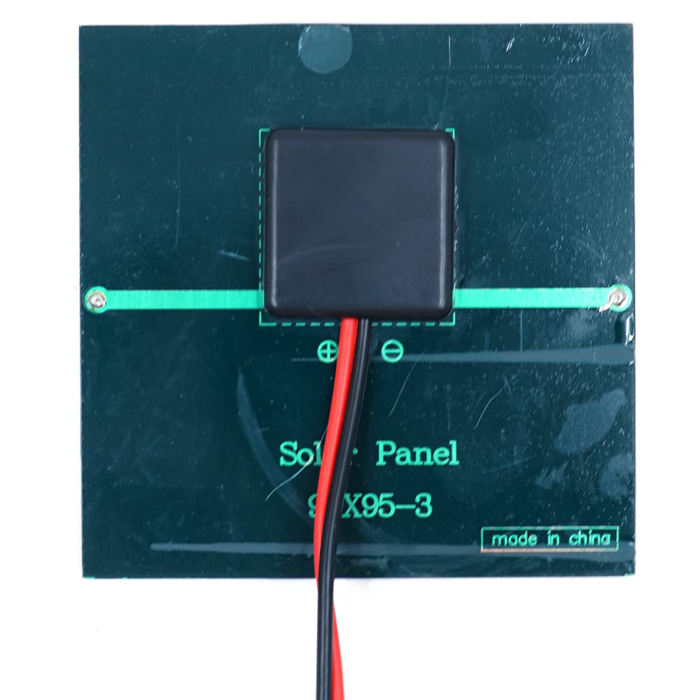 Kit mini pannello solare da 1 W 5,5 V, clip a coccodrillo con cavo da 35 cm, caricabatterie per batterie, casa fai-da-te, progetti scolastici di scienze, campeggio, pesca, escursionismo