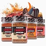 SunCity BBQ Rub All Star Set 4x250g - Grill Gewürzmischung für Ribs, Pulled Pork, Geflügel & mehr - Preisgekrönt bei internationalen Meisterschaften - Grill Geschenke für Männer