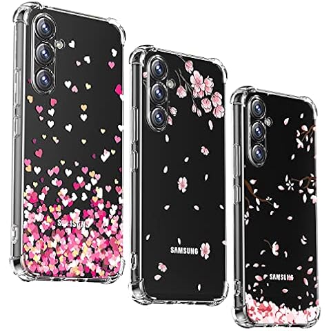 KJYLPO Funda Transparente Rosa para Samsung Galaxy A34 5G Cover