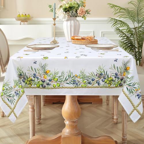 Arquiel Spring Summer Tablecloth, Retangle Olive Leaf Tablecloth Waterproof - Image 4