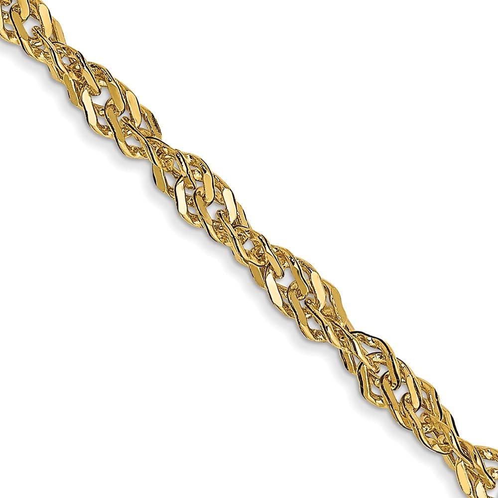 Sonia Jewels Solid 14k Yellow Gold 2.75mm Singapore Chain