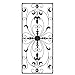 GB HOME COLLECTION Metal Wall Decor, Decorative Victorian Style Hanging Art, Steel Decor, Rectangular Design, 19.7 x 44 Inches, Espresso Brown