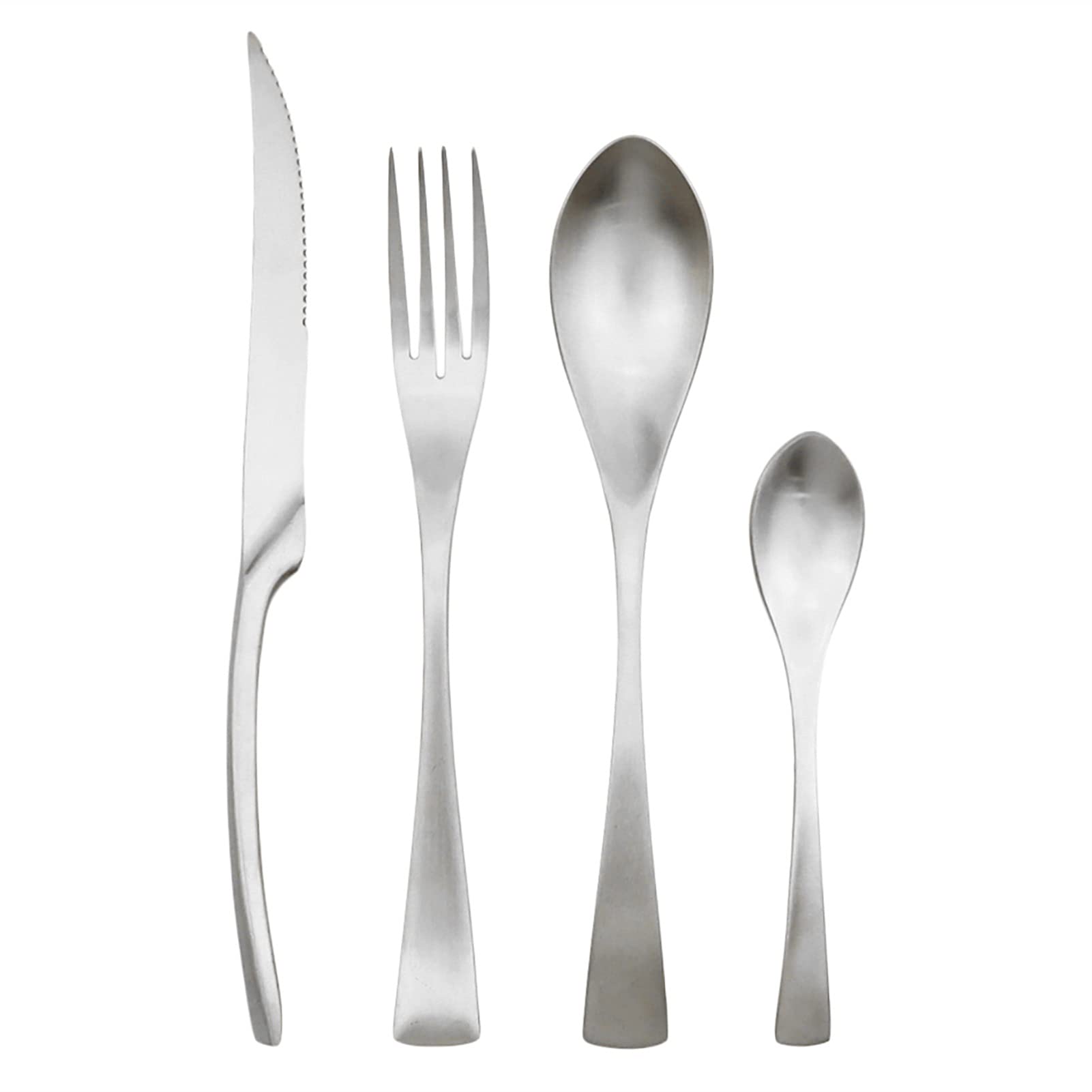 6 piezas de lujo mate silver filete cuchillo vajilla Set de vajilla de acero inoxidable CUCHILLO DE CUCHILLO DE CUCHILLOS CUENZADOR