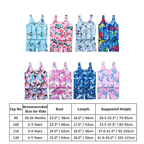 Image of Kids Float Swimsuit Buoyancy Sticks for Baby Boys Girls One Piece Floating Swim Vest Training Aid Swimwear
