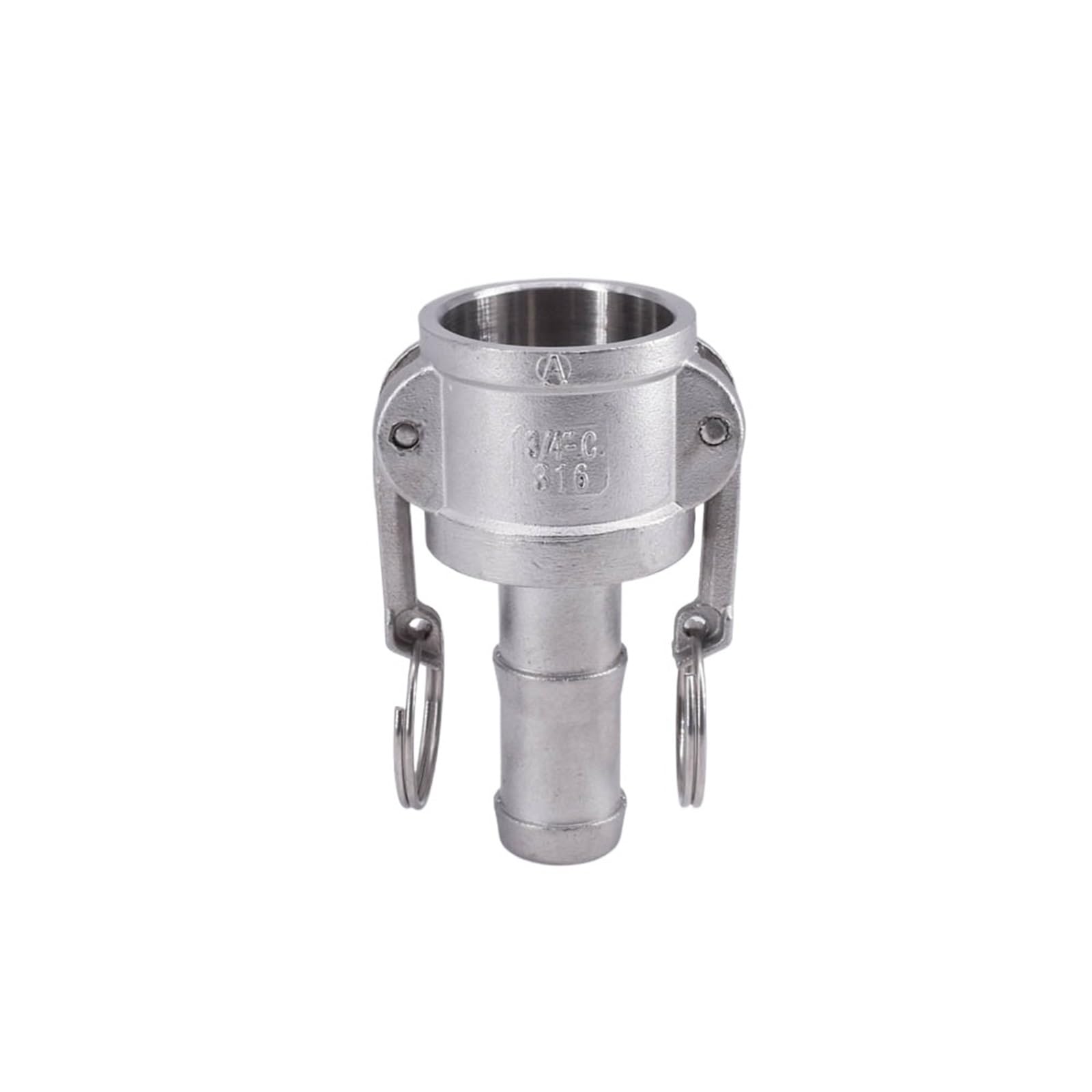 1/2 "Hoosetail Barb x enchufe tipo C Camlock Acoplamiento de desconexión rápida 304/316 ranura de leva inoxidable for bombas de manguera Homebrew 3/4" 1"(Color:304,Size:C_1-1/2")
