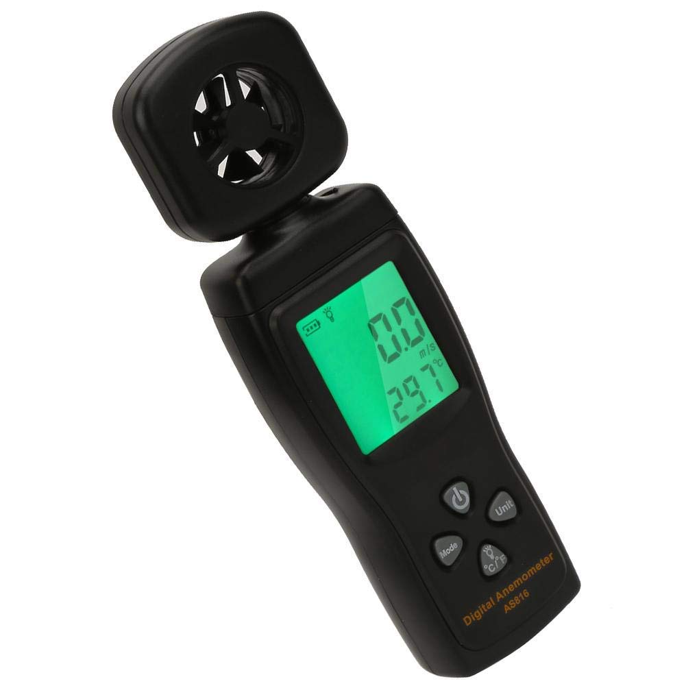 Testeur de Débit d'Air de Vitesse du Vent, SMART SENSOR AS816 0.3-30m / s Mini Anémomètre Numérique