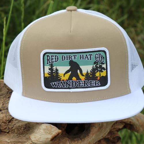 Image of Red Dirt Hat Company Wildlife Adjustable Snapback Hat (US, Alpha, One Size, Wanderer - White /Khaki)