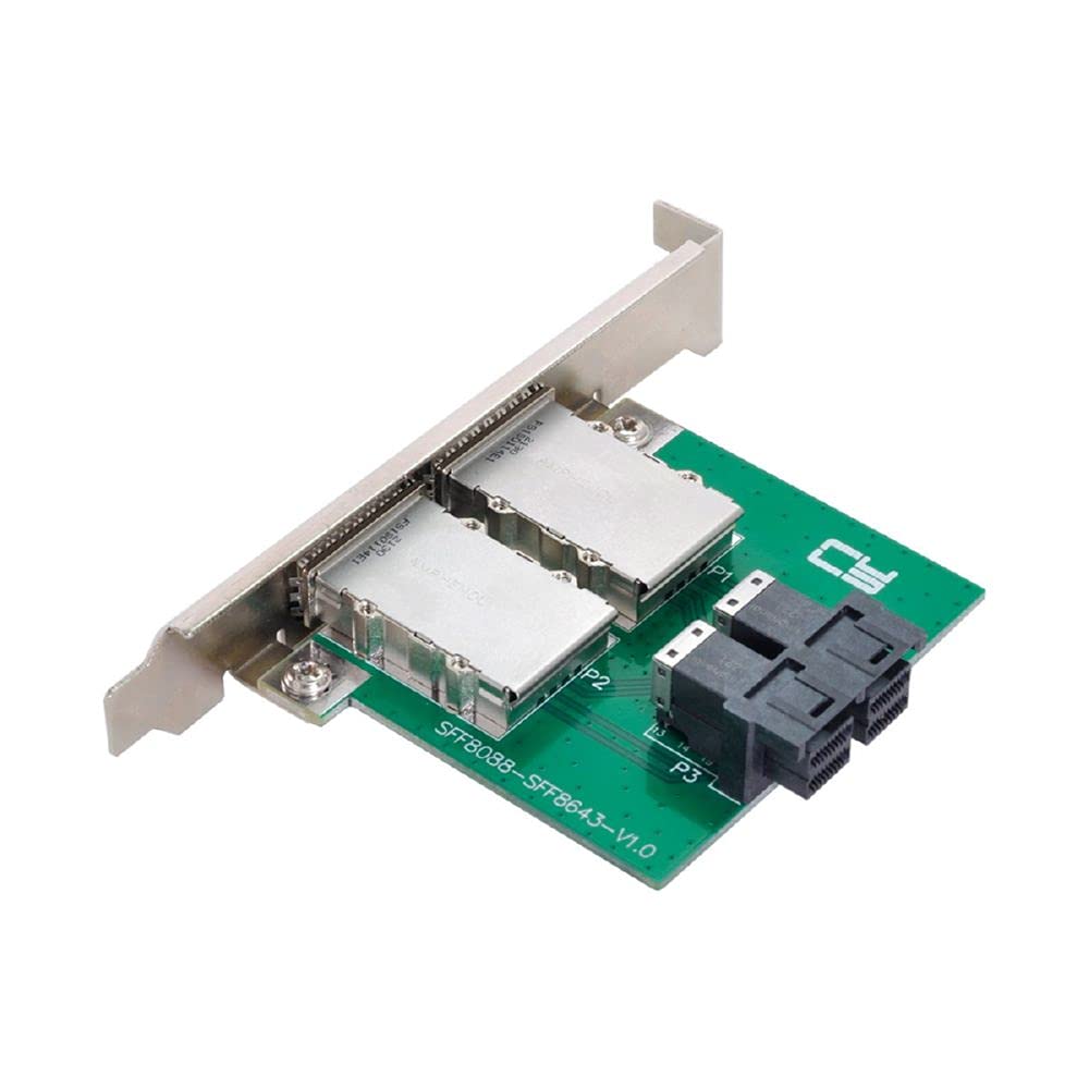 Sff Pci Bracket Mini SAS SFF-8087 To 8088 PCI-E Adapter Card - 2-Port Internal To External For RAID 6 To 8 Pin Pcie - Foto 6