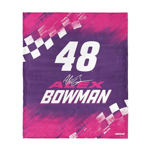 Northwest NASCAR Alex Bowman Simple Speed Silk Touch Throw Blanket, 50x60 inches