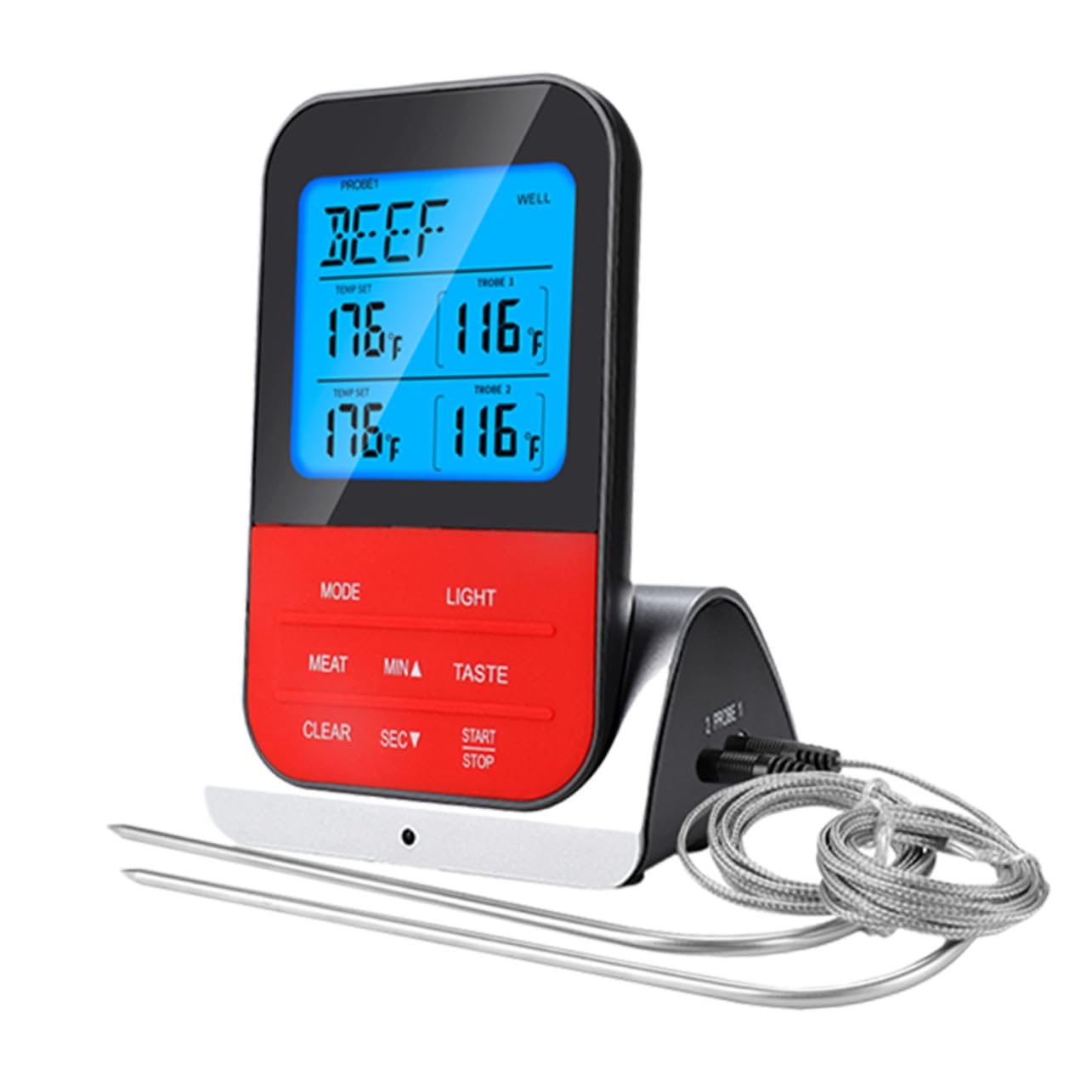 Kabelloses Doppelfühler Kochthermometer Modell für Küche und Bbq