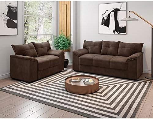 Conjunto Sofá 3 e 2 Lugares Sued Bahamas Flash Estofados