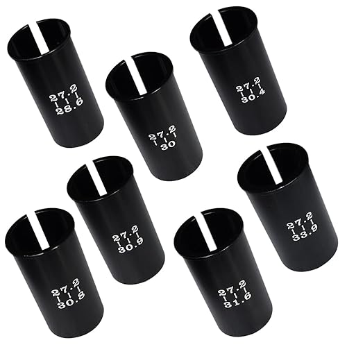 Set of 7 Sizes Bike Seat Post Adapter Shim Seat