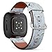 CJBROES Replacement Leather Watch Band, Compatible with Fitbit Versa 3 and Fitbit Sense of Wristband Bracelet Accessory - Magic Cute Baby