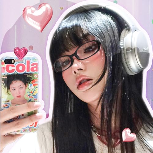 Image of TJUTR Office-Siren Bayonetta Glasses, Blue Light Computer Glasses for Women, Y2K Small Rectangle Frame Eyewear Anti Eyestrain