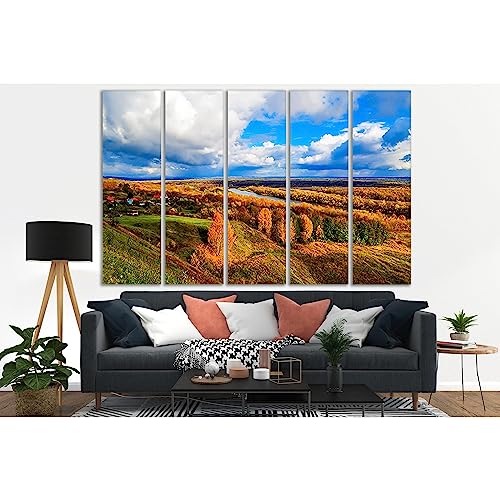 Impression sur toile de paysage d'automne ZELLART tableau nature grand format 90x60