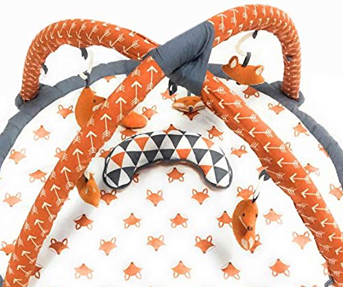 Miniatura 8 de Bacati - Gimnasios y tapetes de juego para bebés (naranja zorrogris)