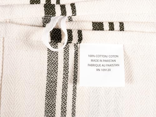 KAF Home Assorted Flat Kitchen Towels | Set of 10 Dish Towels, 100% Cotton - 18 x 28 inches | Ultra Absorbent Soft Kitchen Tea Towels | Perfect for Cooking, Cleaning, and Drying Hands (Olive)