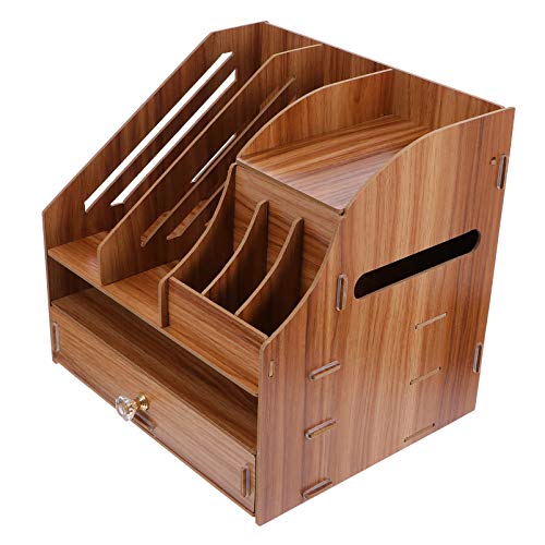 Cabilock Cute Desktop Storage Cabinet Wooden Table Organizer Desk Organizer Storage Box