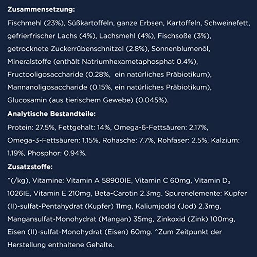 Eukanuba Hundefutter getreidefrei mit Fisch für kleine und mittelgroße Rassen - Trockenfutter für Senior Hunde, 3 kg