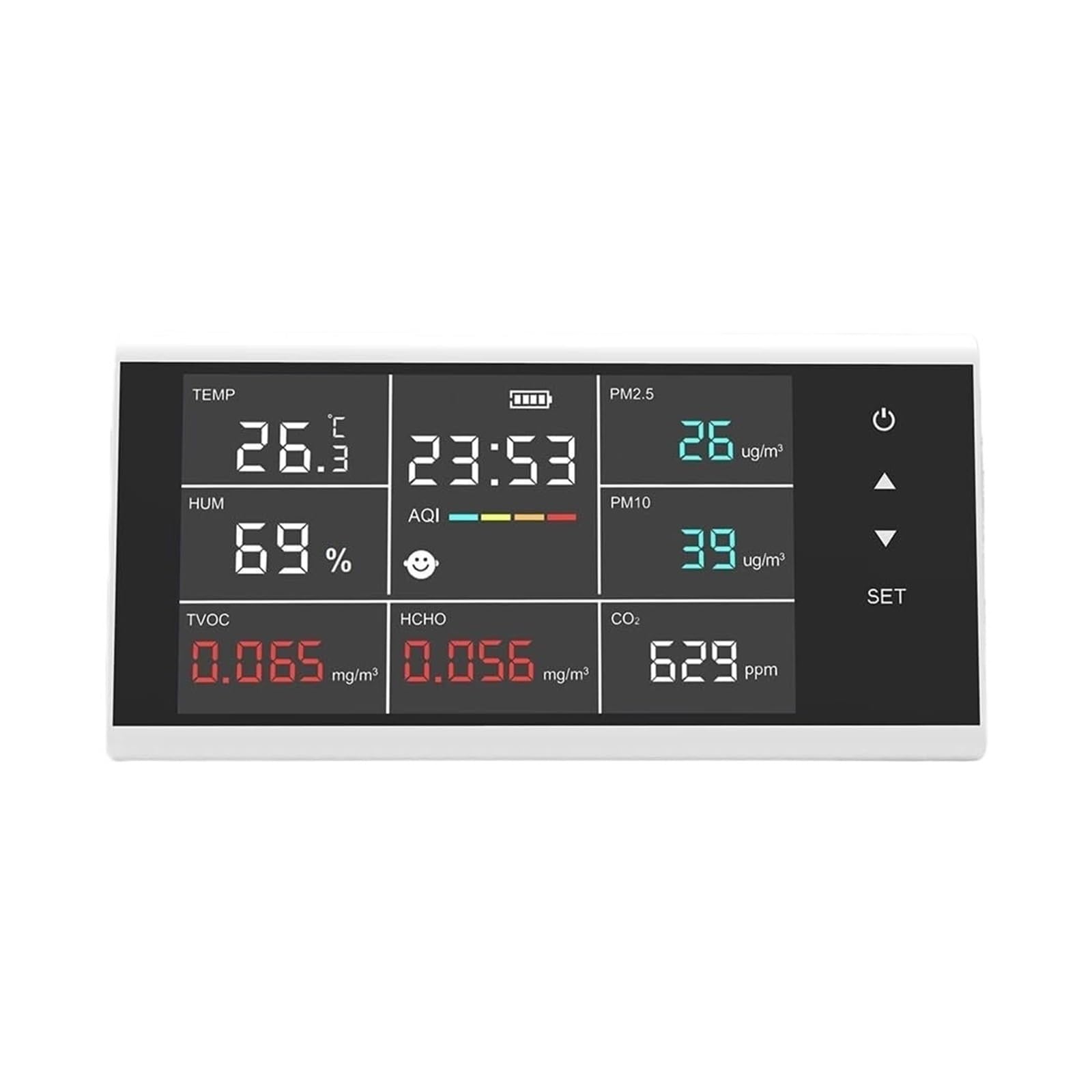 Aire cargado: solución con monitor de CO2 Wi-Fi 10 en 1