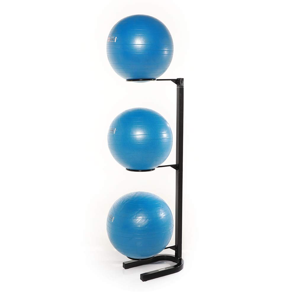 Power Systems Premium Stability Ball Rack with Tubular Steel Frame - Holds 3 Stability Balls