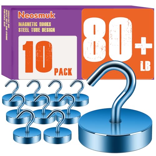 Image of Neosmuk Magnetic Hooks Steel Tube Design for Cruise,80lb+ RoyalBlue,10 Pack
