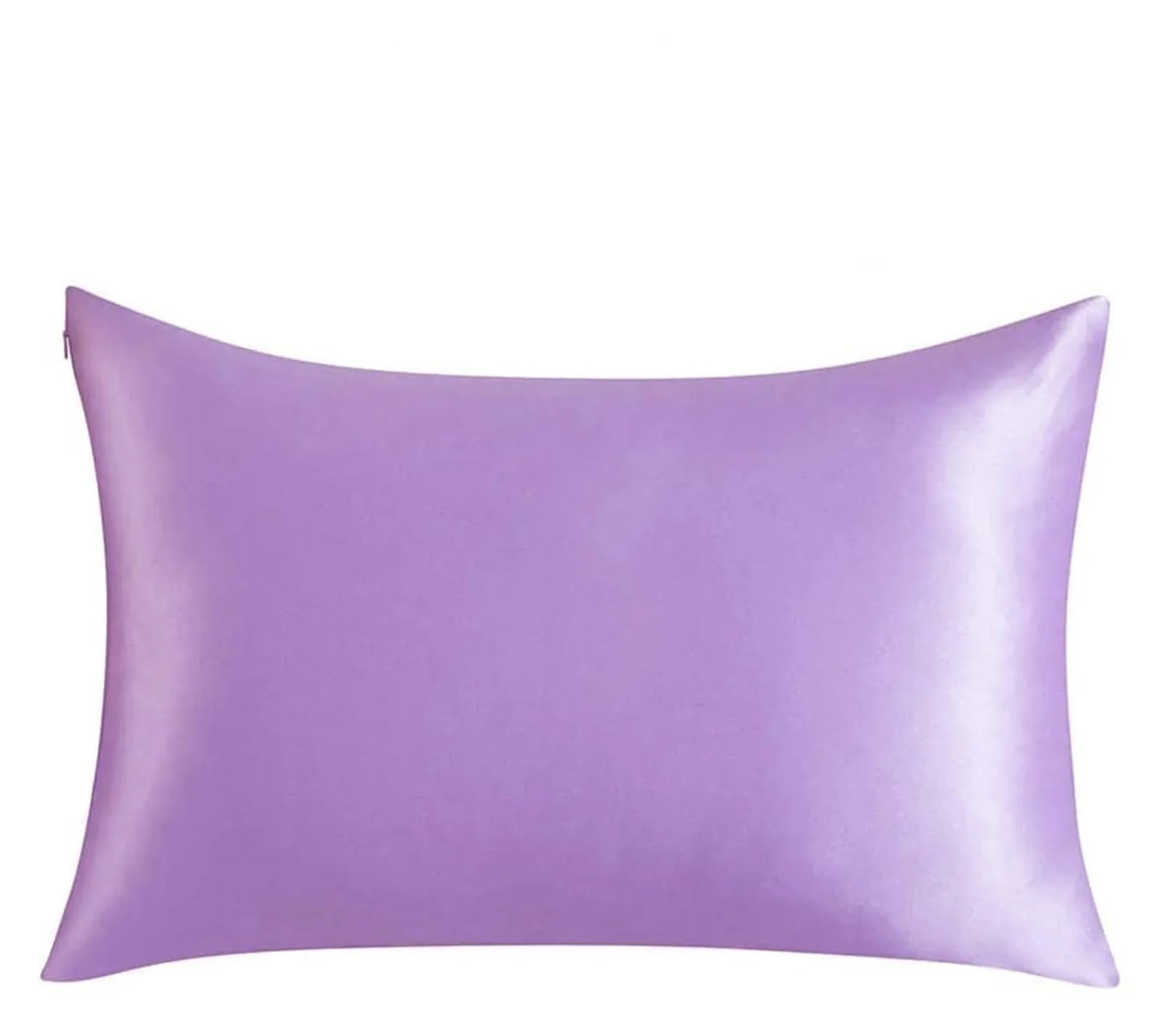 Silky Pillow Covers, Satin Silk Pillowcase Multicolor 50x66cm for Beauty Sleep(Purple)