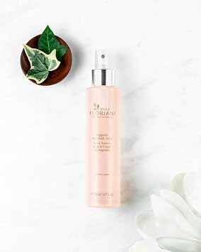 Villa Floriani Magnolia Dry Body Oil with Satin Shimmer | Hydrating After-Shower Mist for Soft, Dry Skin | Scented Body Oils for Women | Made in Italy, Spa-Discovered | 5.07 fl oz