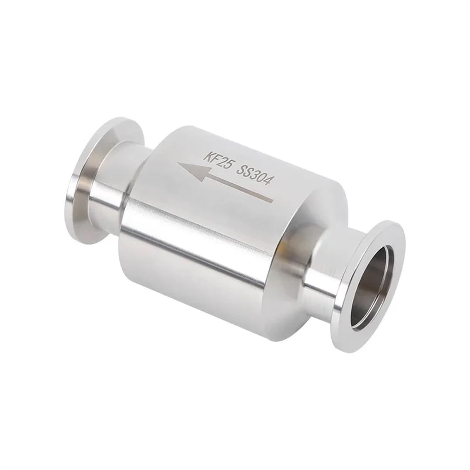 Válvula de retención unidireccional sin Retorno en línea de Acero Inoxidable KF16 KF25 KF40 KF50 304 for válvula de retención de Bomba de vacío(KF-50 Flange 75mm)
