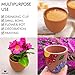 Hakan Kapadokya 16.9 oz, 4 Pcs, Handmade Pottery Mug Set of 4, Clay Cups for Beverages, Earthenware Flower Pot, Unglazed Clay Bowls, Drinking Cups for Decoration