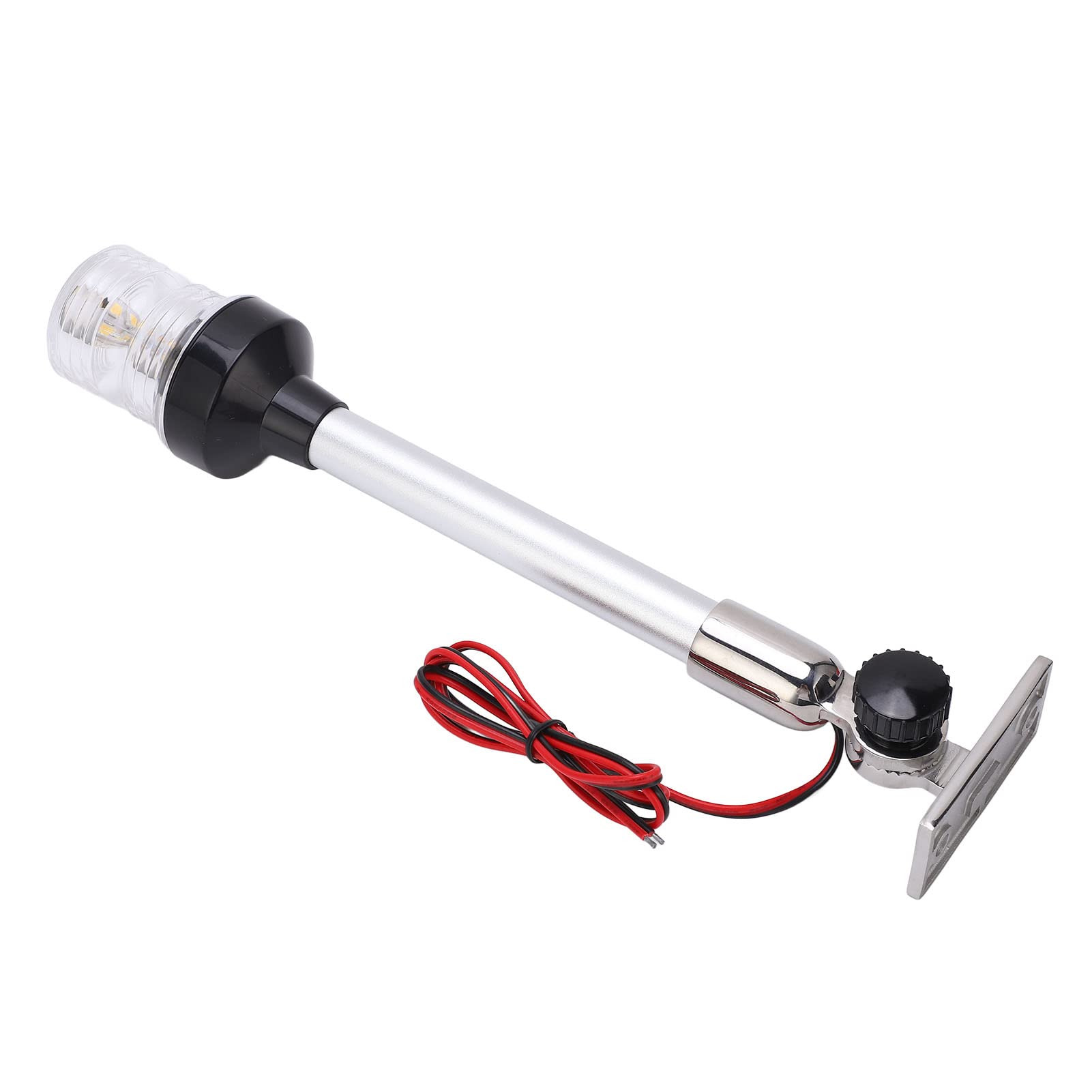 VGEBY Faro di Navigazione a LED 360° 12 Pollici per Barca Marina | Impermeabile IP66, Base in Acciaio Inox 316, visibilità Fino a 2 Miglia Nautiche, Alimentazione DC 12-24V, Luce bianca.