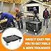 DITKOK Heavy Duty Metal Tool Box Dolly for ToughBuilt StackTech, Metal Rolling Utility Cart for ToughBuilt Toolbox, Black Tool Box Cart with Lockable Wheels for Workshop & Garage (No Toolbox)