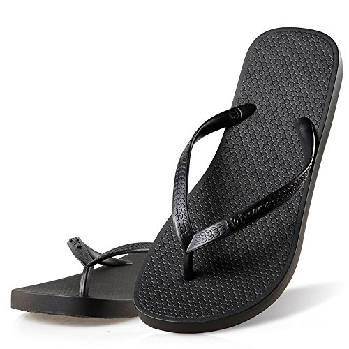 Hotmarzz Women's Slim Flip Flop Summer Flat Slippers Beach Thong Sandals Size 7 B(M) US / 38 EU / 39 CN, Black