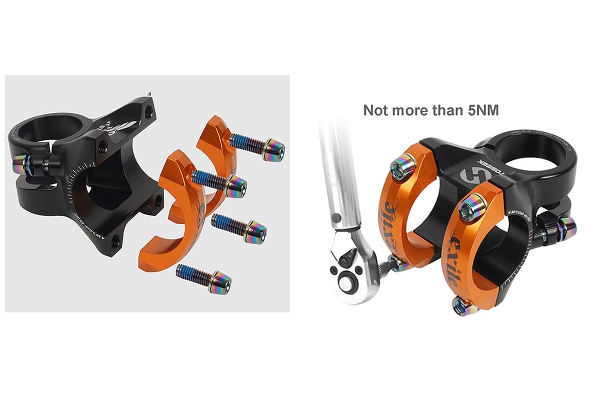 31.8mm Mountainbike Vorbau 0 Grad MTB Fahrrad Kurzer Lenker Vorbauten 40mm Aus Aluminiumlegierung Für Radfahren Rennrad BMX XC AM FR DH Fixie Gear (Color : Orange Black, Size : 40mm)