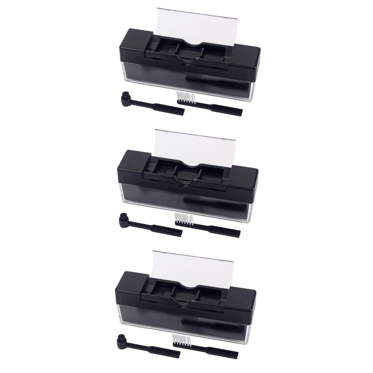 Uonlytech Kit De Limpieza De De Vinilo (3 Juegos) con Cepillo para Tocadiscos Y Eliminador De Polvo Y Huellas Dactilares.