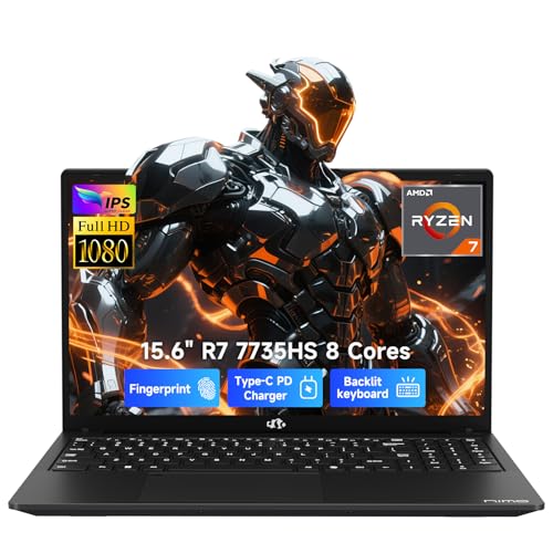NIMO 2026 Gaming Laptop, AMD R7 7735HS (8C/16T, Up to 4.75GHz, Beat i7-12650H) 16GB DDR5 RAM 256GB...