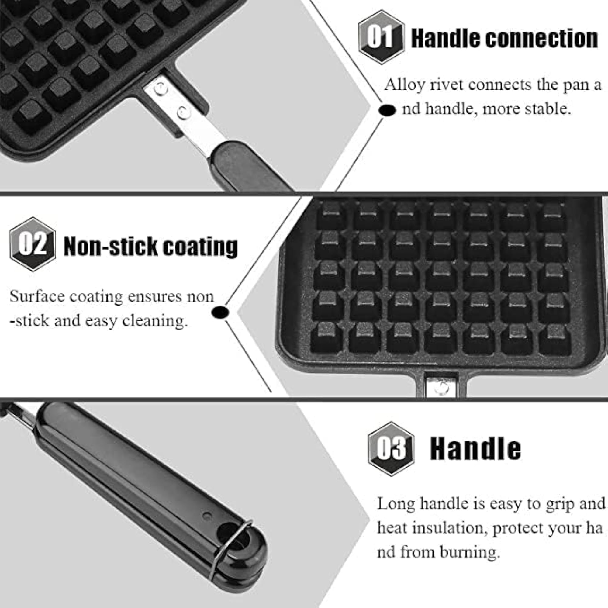 Non-Stick Square French Egg Pancake Waffle Maker Mould