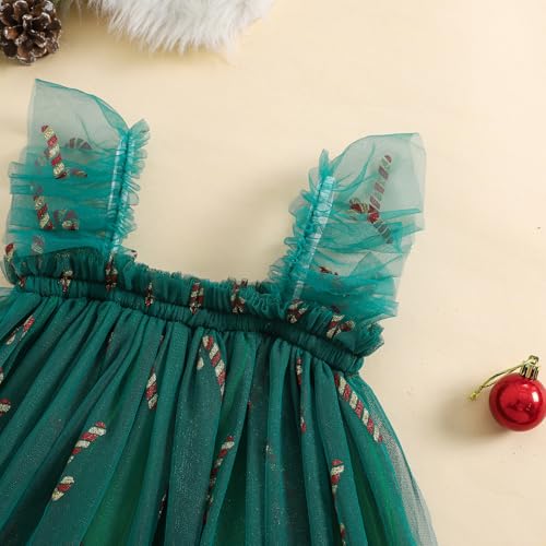 Toddler Girl Christmas Dress Square Neck Sleeveless Layered Tulle Tutu Dress My First Christmas Baby Girl Outfit4