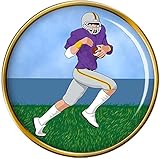 Métal 60% 40 Résine Dôme Giftshop UK Football Américain Broche Badge