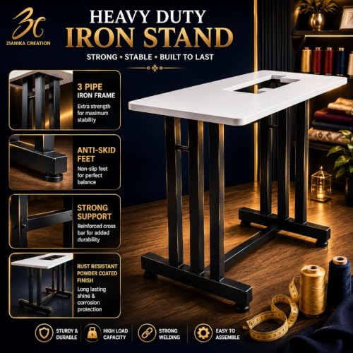 Image of Extension Table Top with Stand for Sewing Machines | Laminated Top with Custom Branding | Compatible with Usha Janome Dream Maker