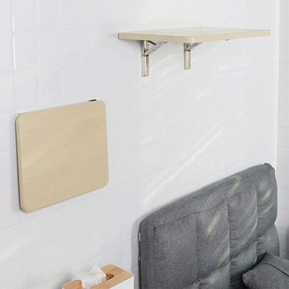 壁掛け式折りたたみ式ドロップリーフテーブル - 多目的木製フローティングデスク省スペースワークベンチ&amp;DIY本棚 オフィスホ