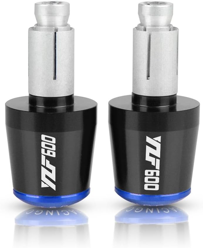 SCUUBE Handlebar Plug for Yam&ha YZF600 1994 1995-2005 1996 1997 1998 1999 2000 2001 YZF-600R 7/8" 22MM Handle Bar Ends Motorcycle Handlebar Grips End Cap Anti Vibration (Color : Blue)