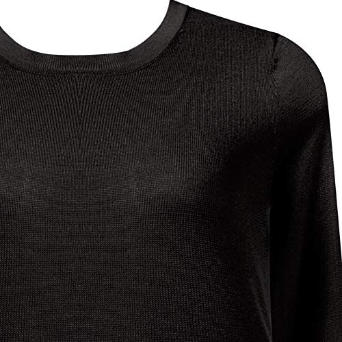 Suéter Básico em Tricô Fio 7 Decote Redondo Seiki 830316-GG-Preto