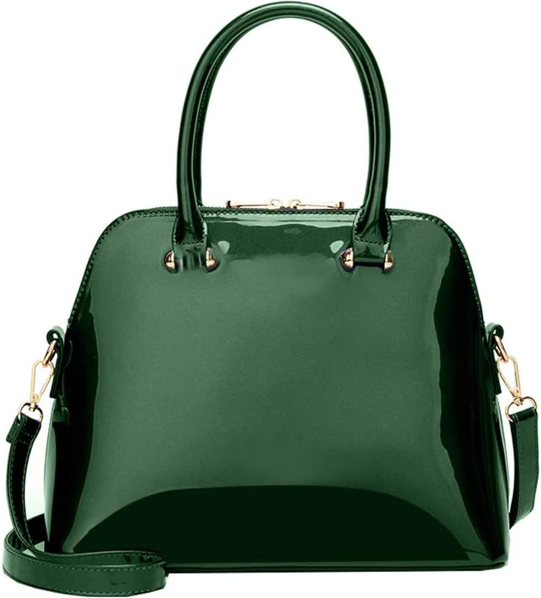 XingChen Shiny Patent Leather Handbags and Purses for Women Glossy Shell Shoulder Bag Top Handle Totes Evening Party Satchel