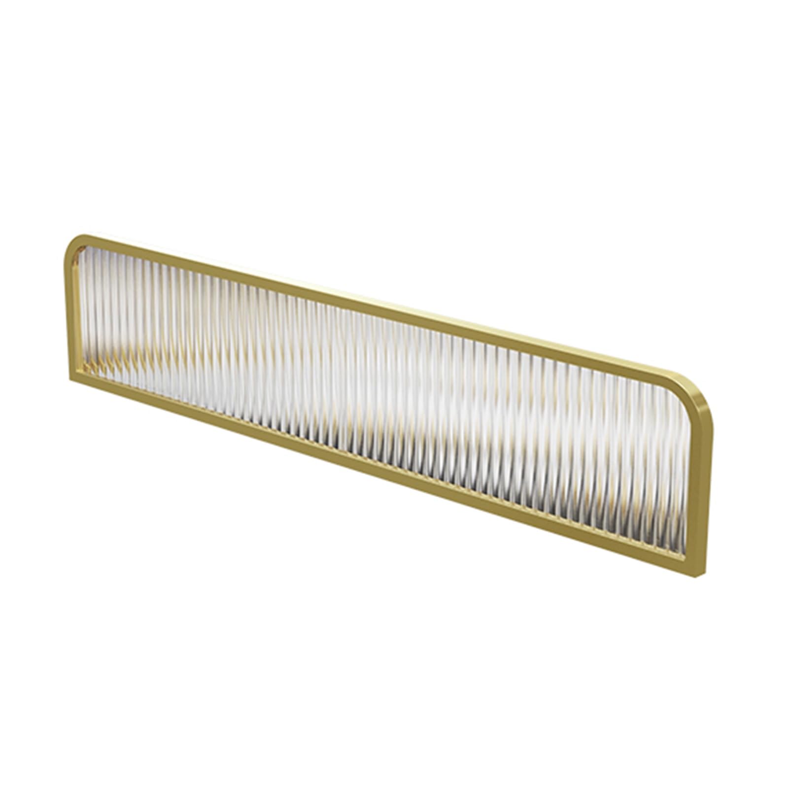 MSHGSKU Dividers for Dining Areas, Striped Glass Restaurant Raised Decorative Partitions, Hot Pot Half Wall Countertop Low Fence Divider, 3 Colours (Color : Gold-B, Size : 30x60cm)
