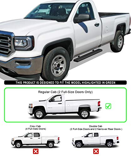 Estribos laterales negros para Chevy Silverado y GMC Sierra miniatura 4