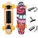 Casulo 25,4 '' Skateboard Électrique avec Télécommande sans Fil, Planche à roulettes Électrique Vitesse de Maximale de 20 km/h, Moteur de 350 W (Orange)