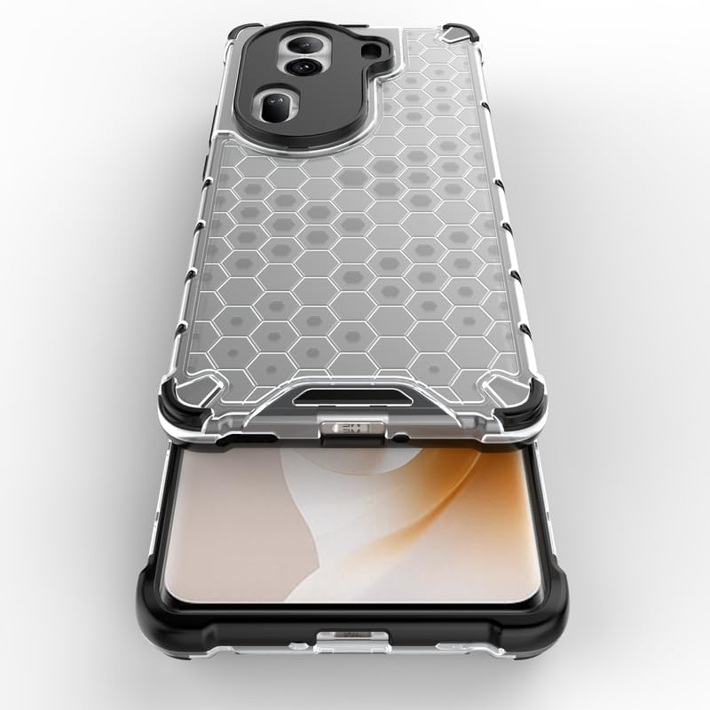 Image of Hard PC Back Case Cover for Oppo Reno 11 Pro 5G Anti Slip Ultra Thin Shockproof Reinforced Corners (Polycarbonate|Transparent)