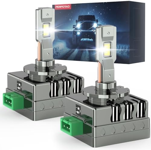 D3S D3R Led Headlight Bulb, 60,000h life, 46,000LM 10x Cooling, 6...