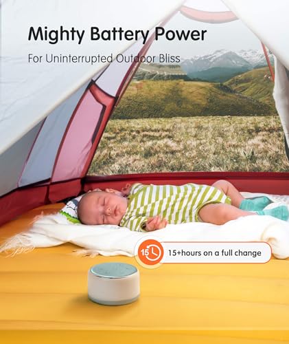 Image of FamiSym White Noise Sound Machine Baby for Sleeping with Night Light - 34 Soothing Sounds, Rechargeable White Noise Machine for Kids Adults Sleep, Portable Lullaby Machine Baby Soother (Slate)